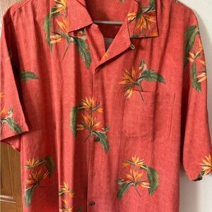 Tropical Red Tommy Bahama Floral Men's Shirt M